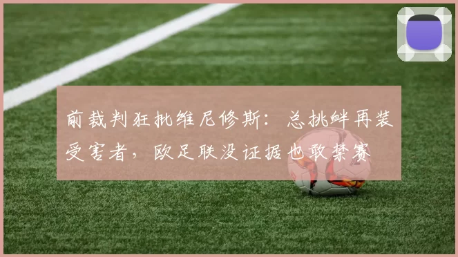 前裁判狂批维尼修斯：总挑衅再装受害者，欧足联没证据也敢禁赛